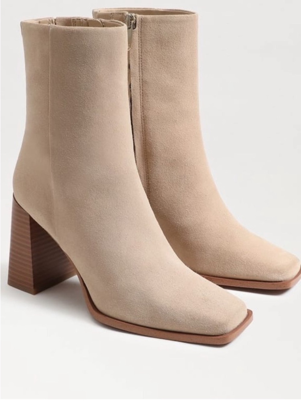 Sam Edelman | Ivette Leather Suede Block Heel Booties
